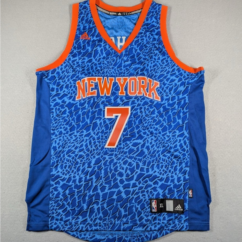 Carmelo Anthony Jersey Mens Size XL Blue New York Knicks adidas Crazy Lights #7